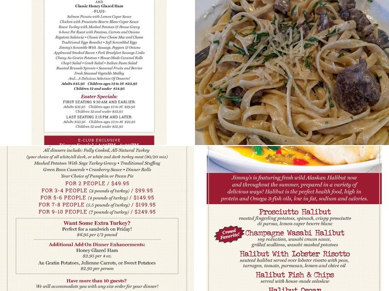 Jimmy's Kitchen and Bar Menu