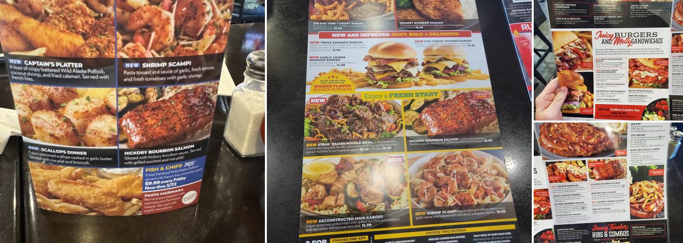 Ruby Tuesday Menu