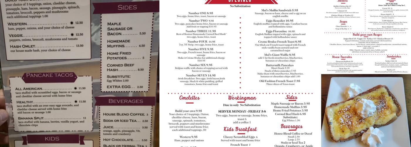 Amrheins Restaurant Menu