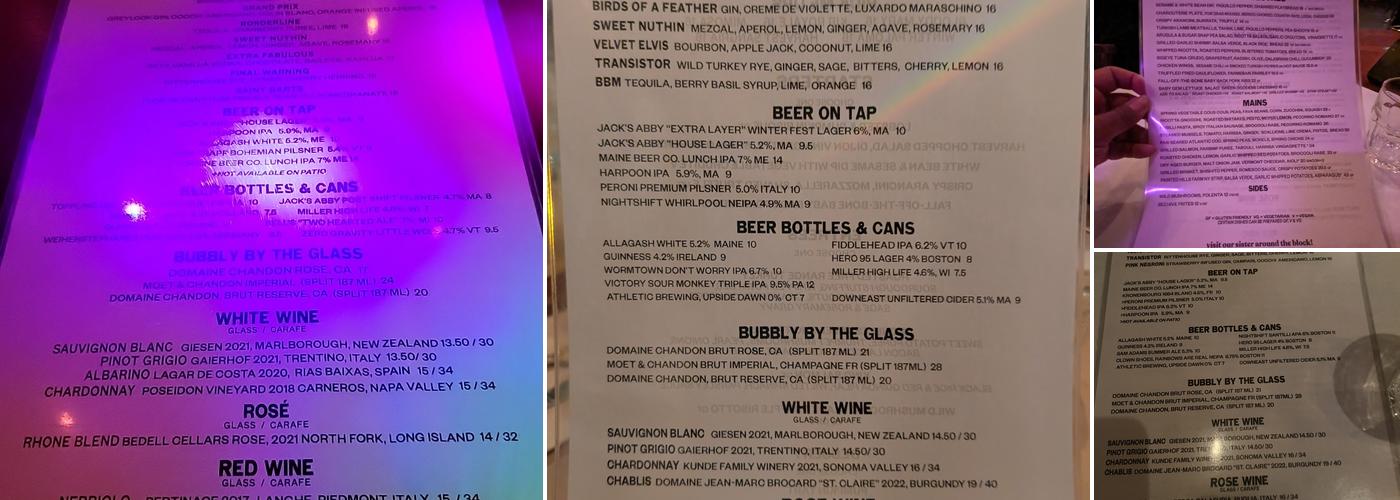 Beehive Restaurant Menu