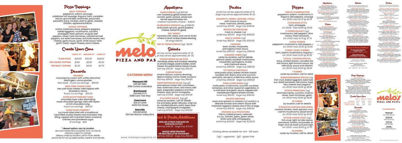 Melo's Menu