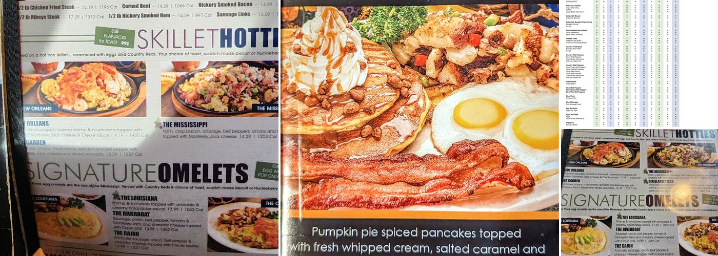 Huckleberry's Breakfast & Lunch Menu