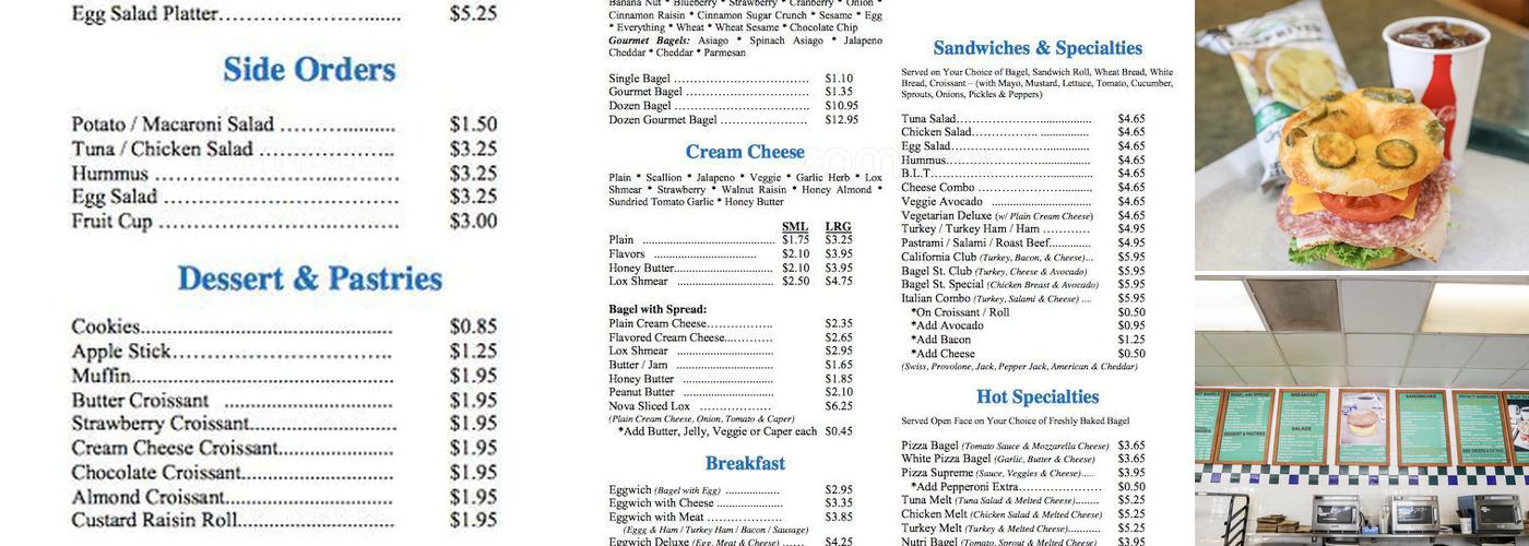 Bagel Street Cafe Menu