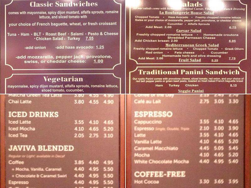 Stoneridge Shopping Center Menu