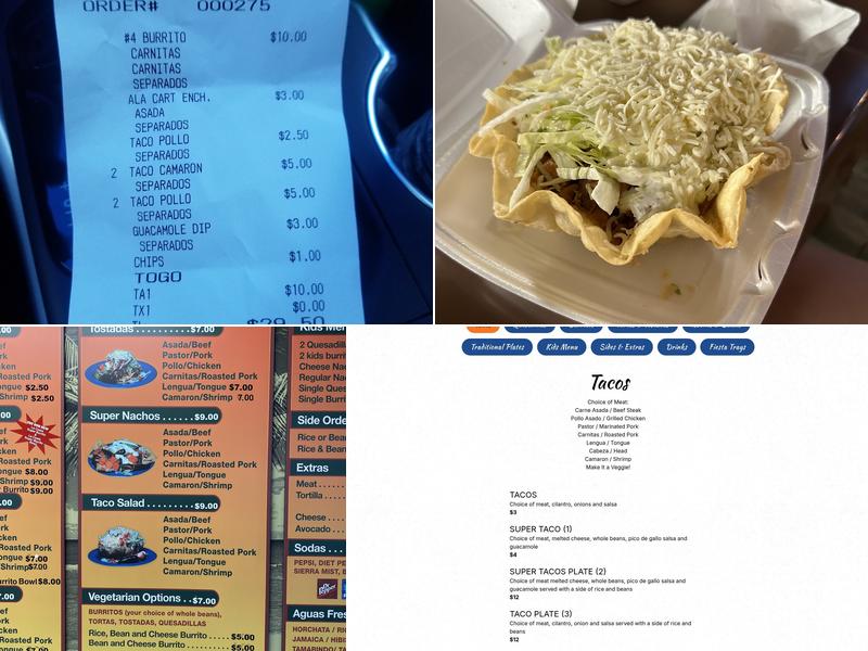 La Costa Taqueria Menu