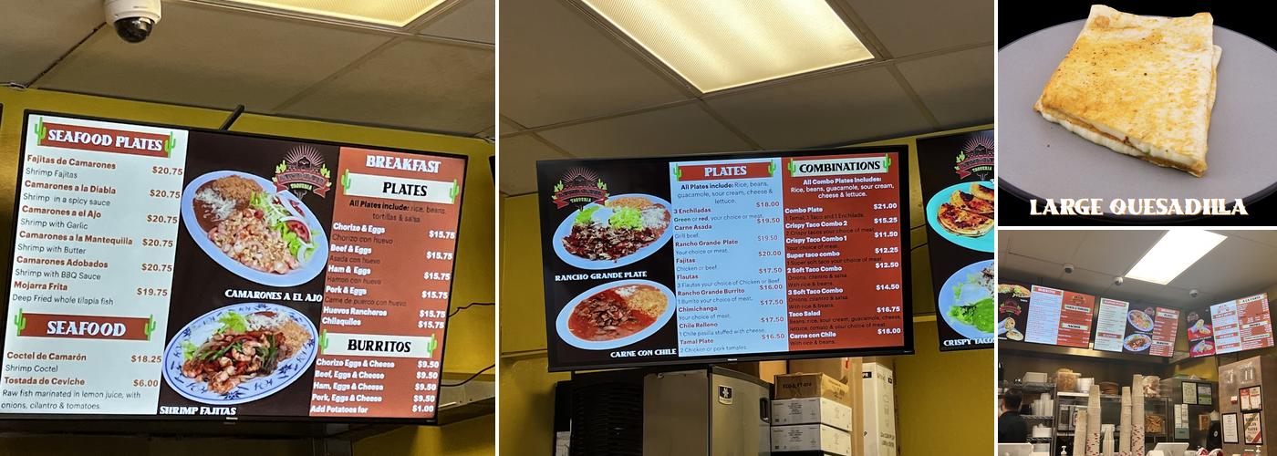 Rancho Grande Taqueria Pleasanton Menu