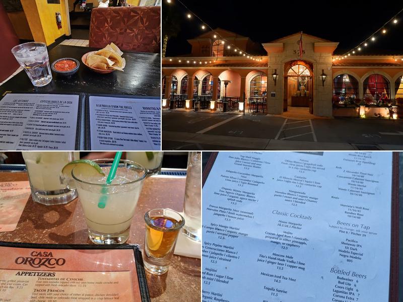 Casa Orozco Dublin Menu