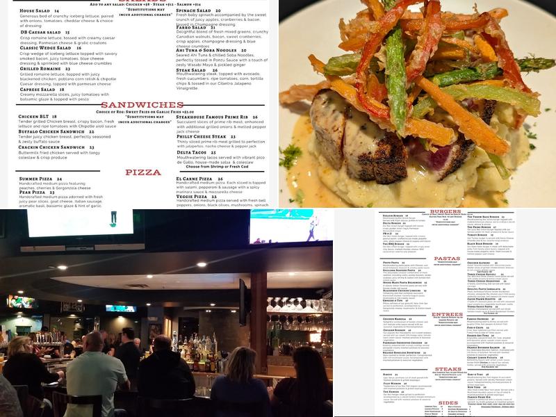 DB Sports Bar & Steakhouse Menu