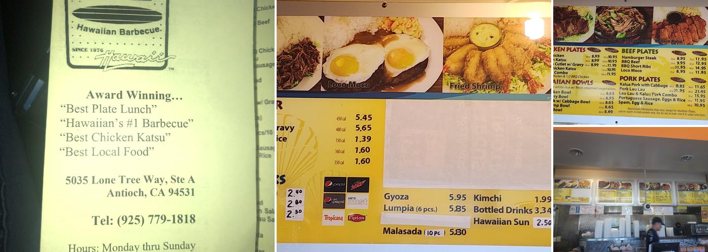 L&L Hawaiian Barbecue Menu