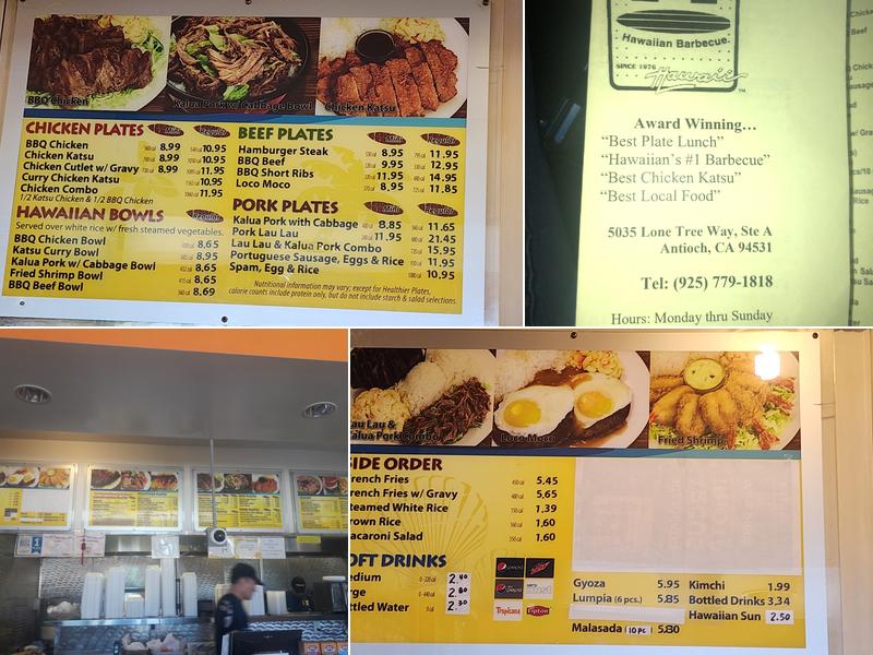L&L Hawaiian Barbecue Menu