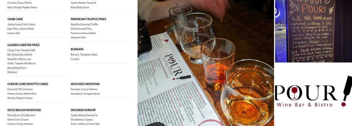 Pour Wine Bar & Bistro Menu