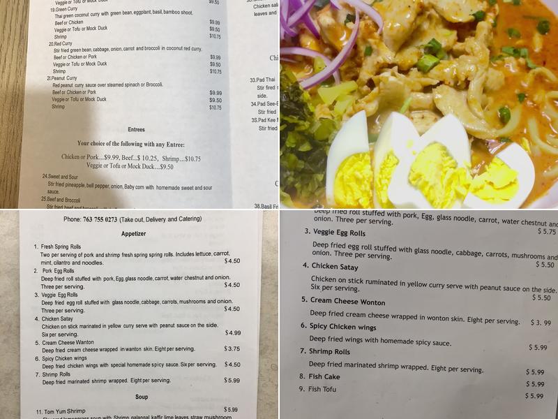 Thai Cuisine Xpress Menu