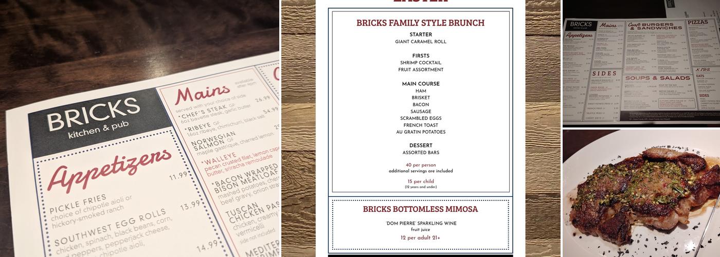 Bricks Kitchen & Pub Menu