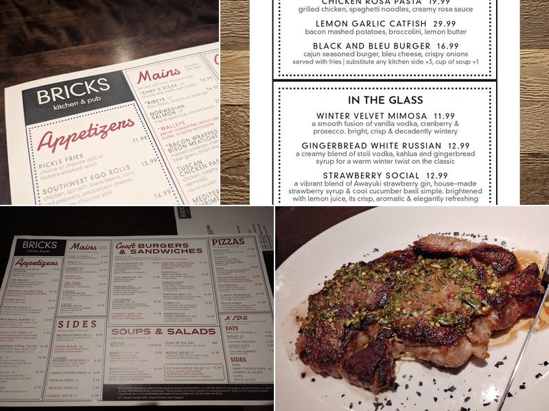 Bricks Kitchen & Pub Menu