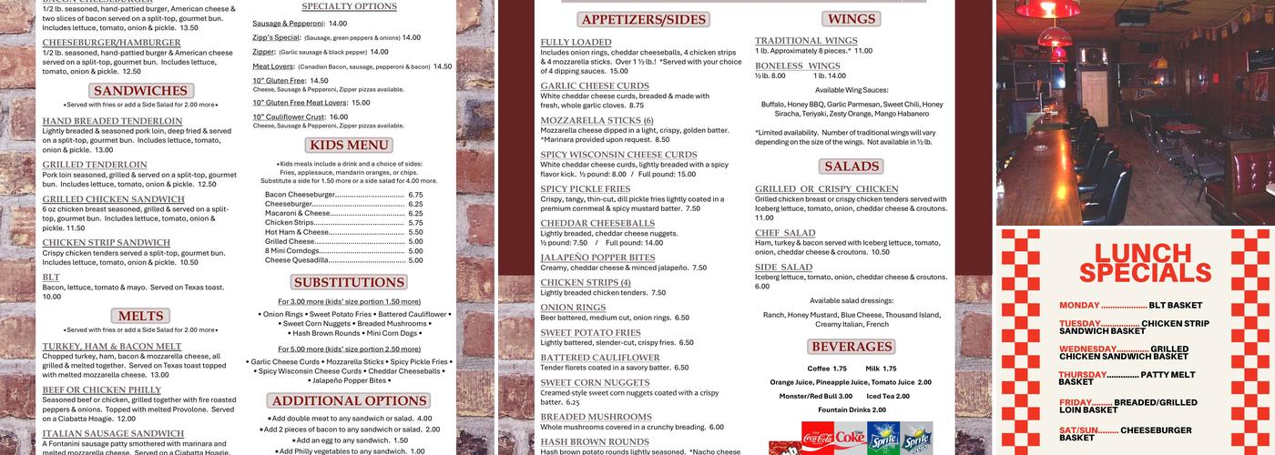 Ruby's Pub & Grill Menu