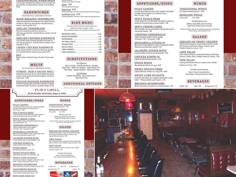 Ruby's Pub & Grill Menu