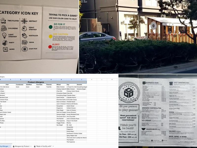 Victory Point Cafe Menu