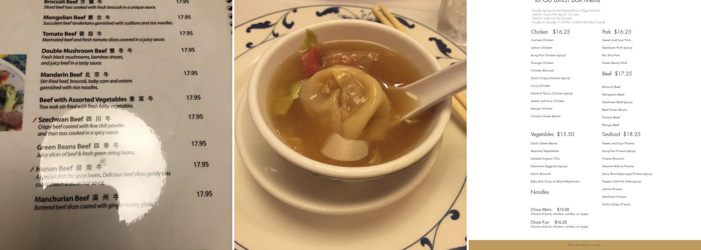 Chef Chao Restaurant Menu