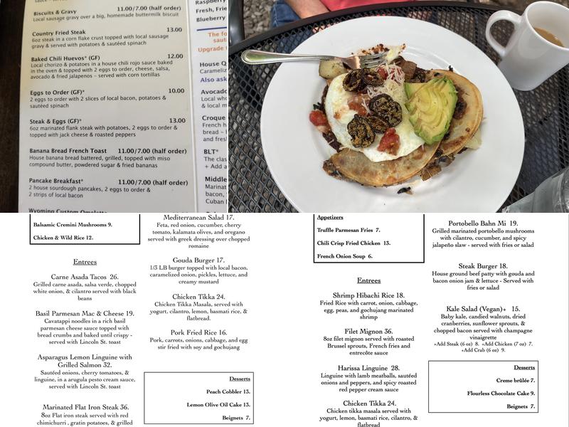 The Middle Fork Menu