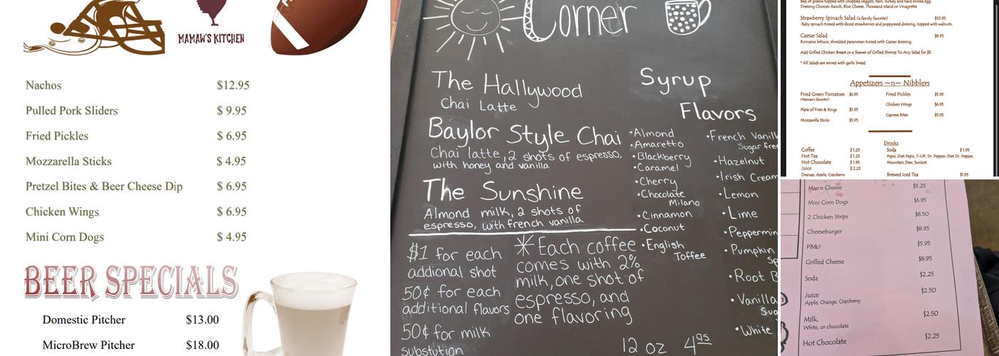 Mamaw's Kitchen Menu