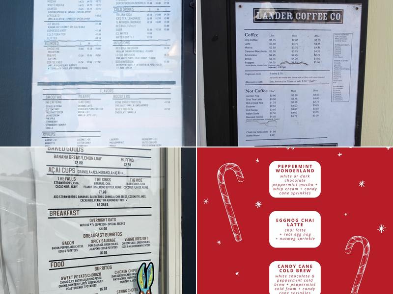 Lander Coffee Co Menu