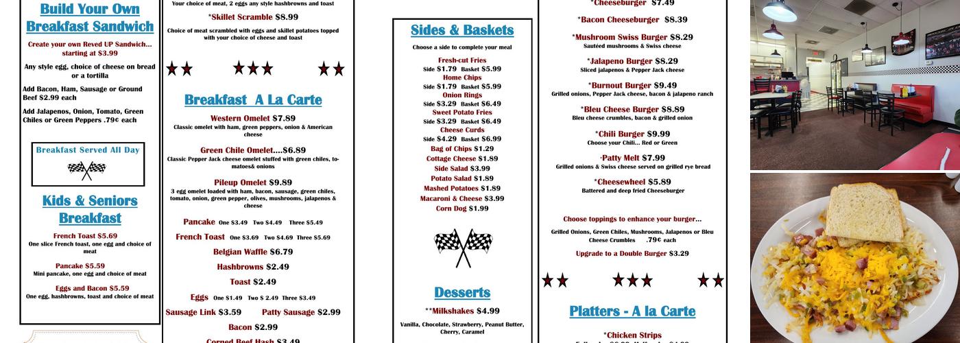 Speedway Café Menu