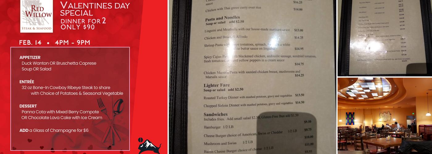 Red Willow Restaurant Menu