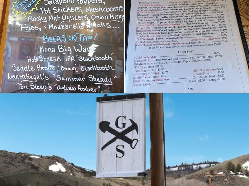 Miner's Grubstake Menu