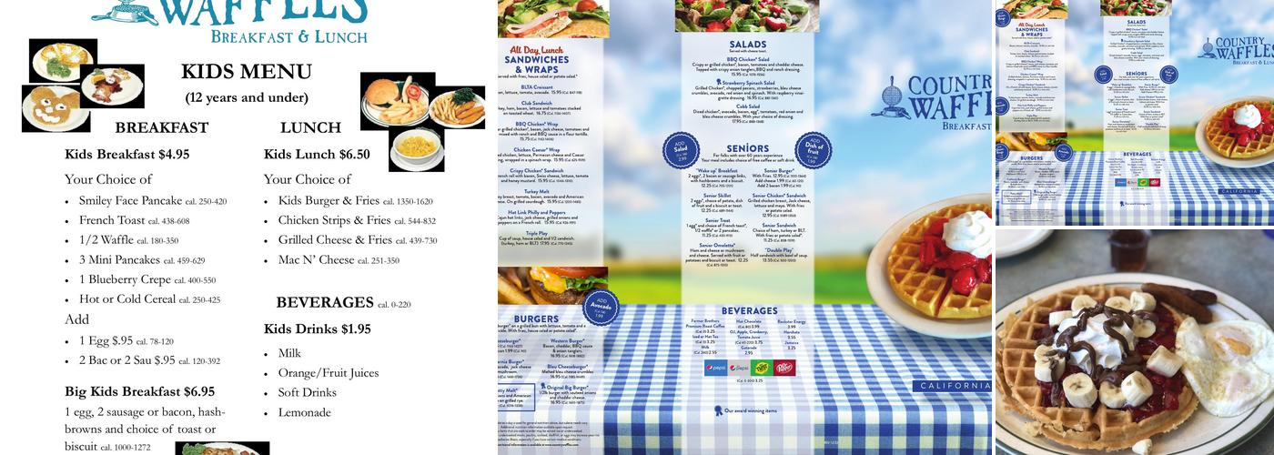 Country Waffles Menu