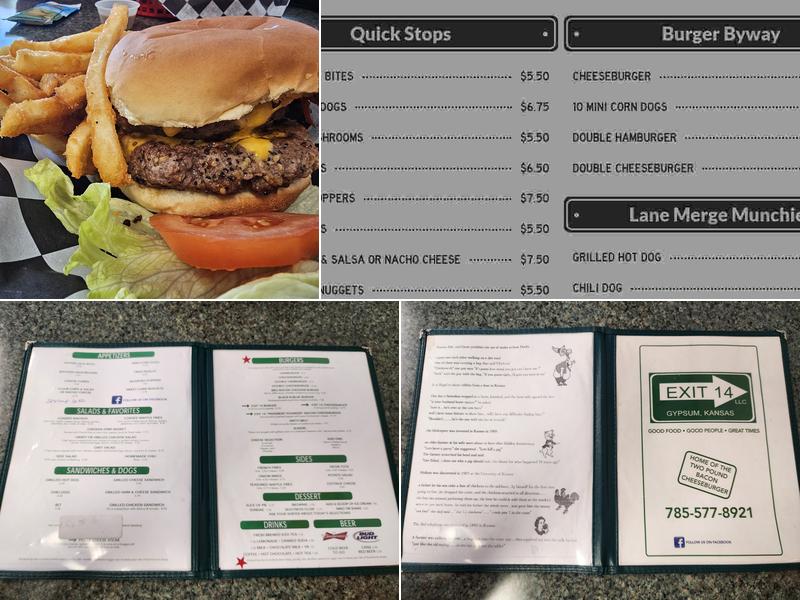 The Exit 14 Restaurant Menu