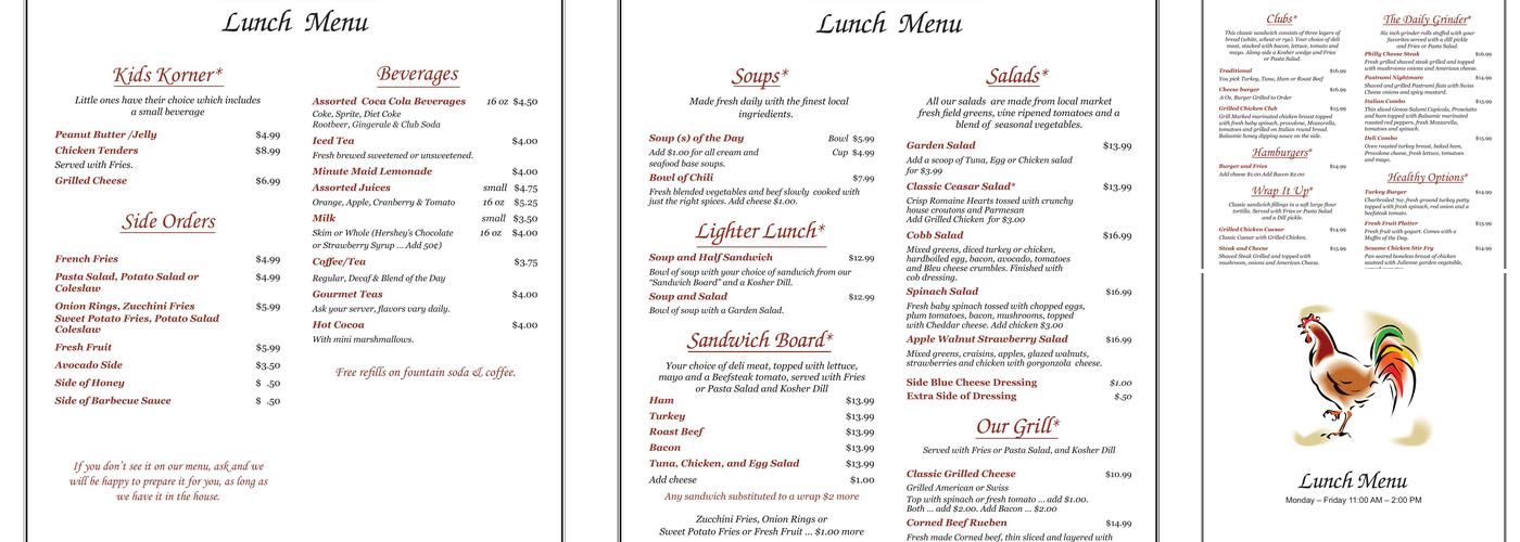 Breakfast Nook Menu