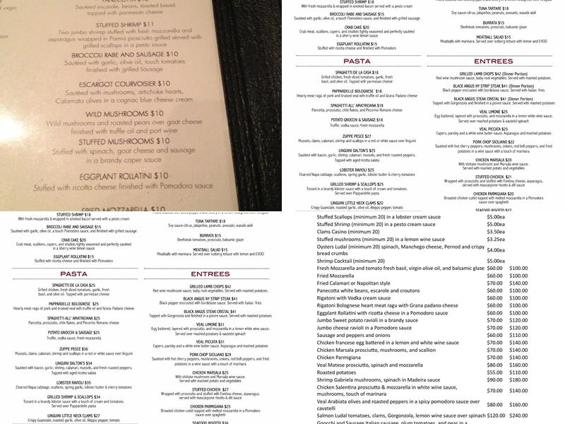 Dalton's Menu