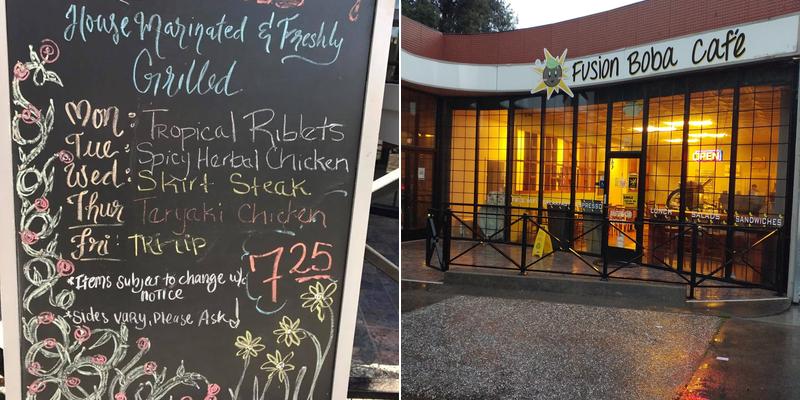 Fusion Boba Cafe Menu