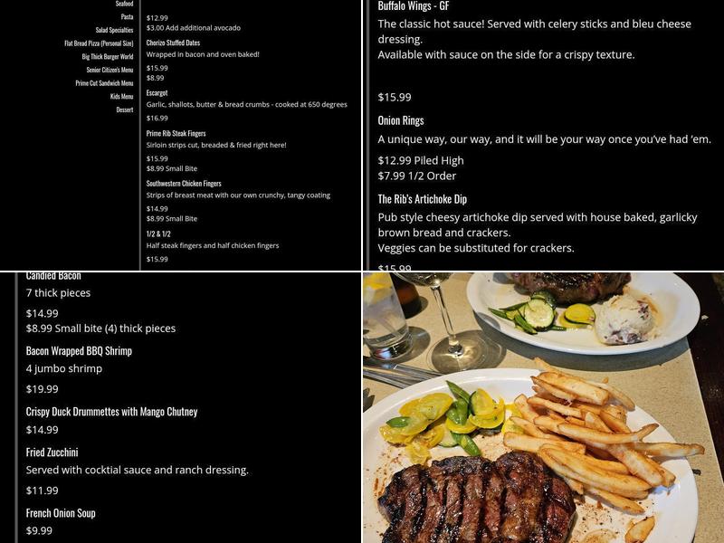 The Prime Rib Restaurant & Wine Cellar Menu