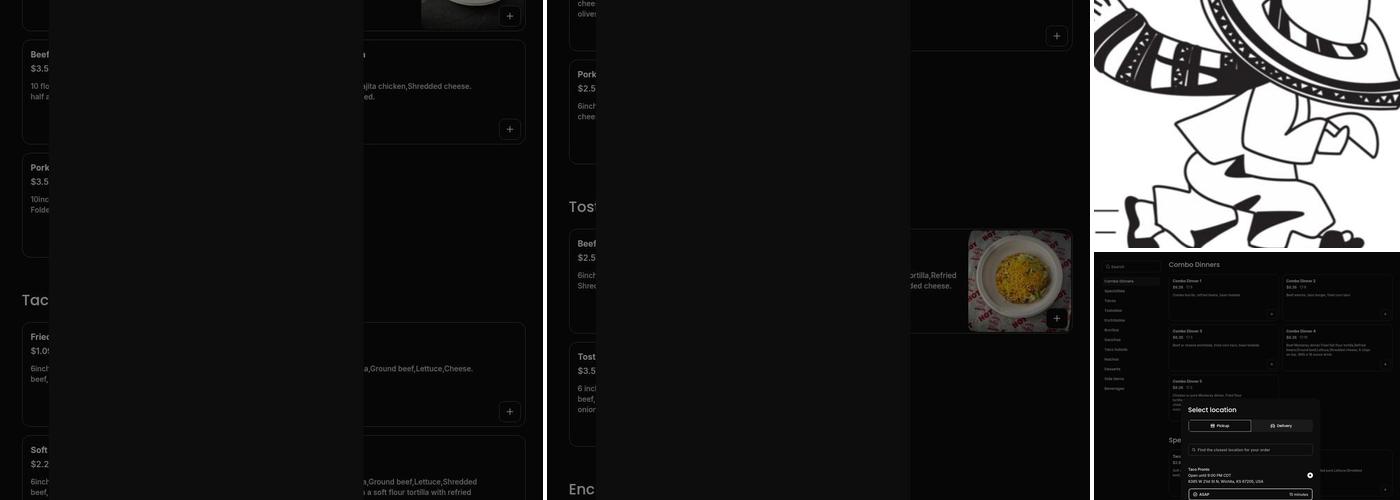 Taco Pronto Menu