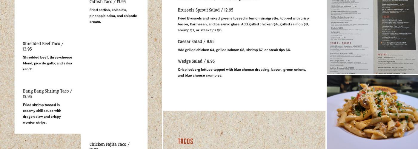 The Railyard - Gillette Menu