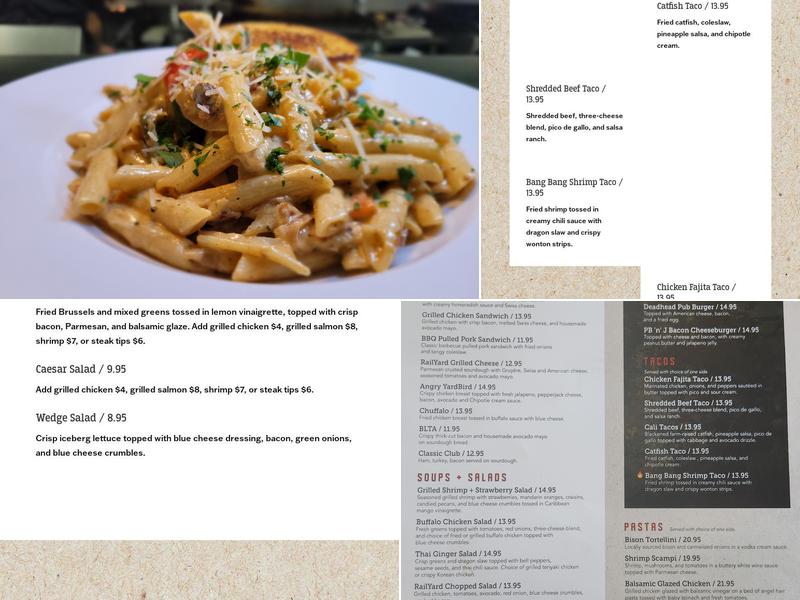 The Railyard - Gillette Menu