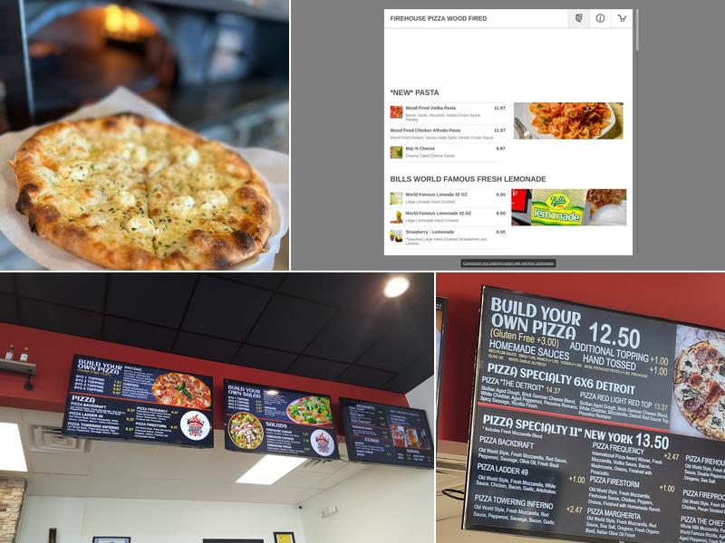 Firehouse Pizza Wood Fired Menu