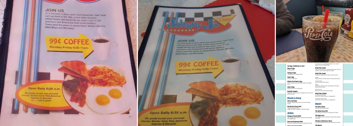 Johnny J's Diner Menu