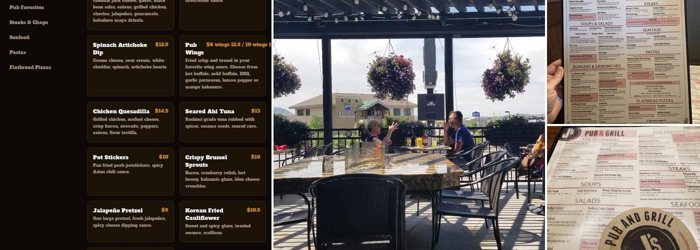 J's Pub & Grill Menu
