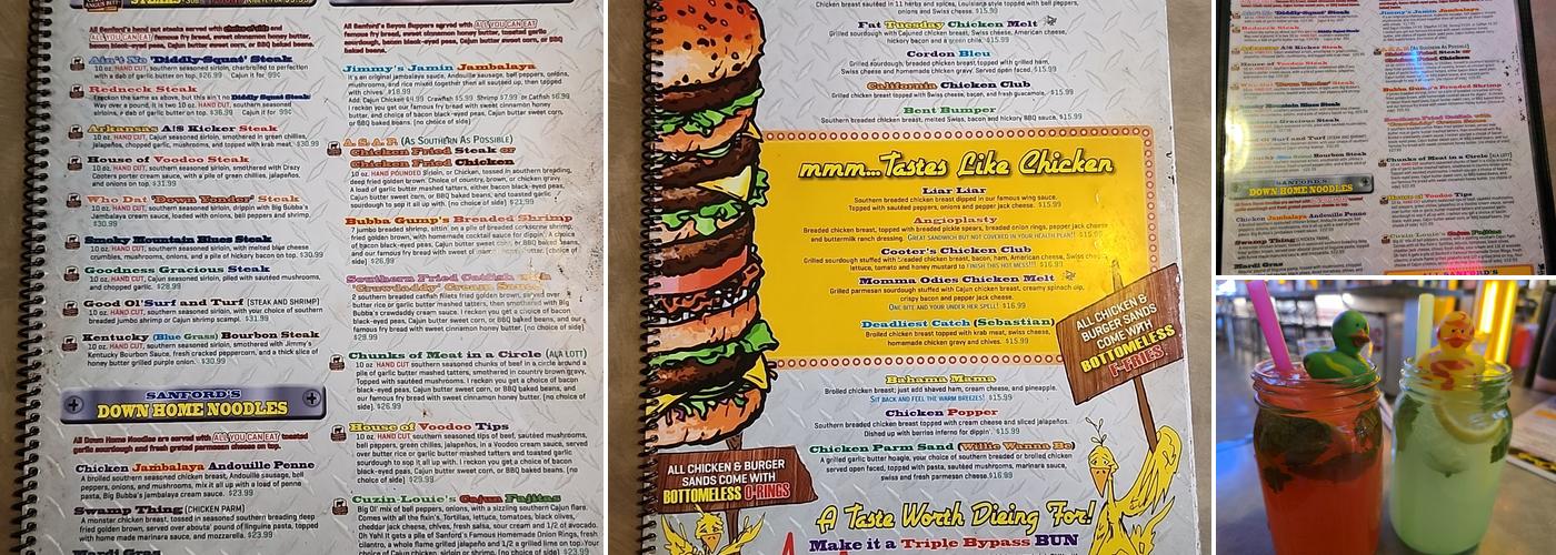 Sanford's Grub & Pub Menu