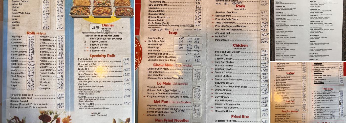 Chopstix Asian Bistro Menu