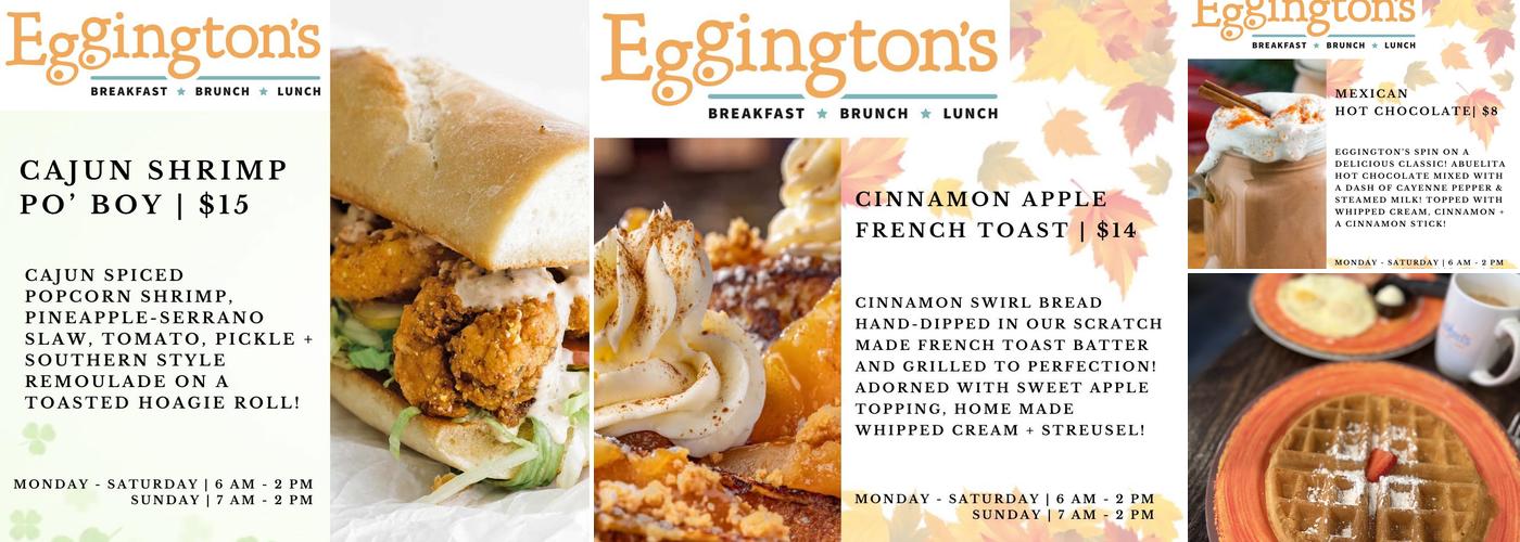 Eggington's Menu