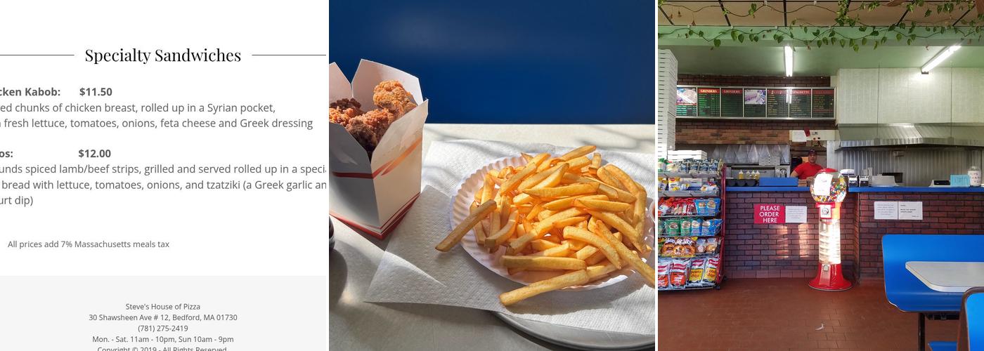 Steve's House of Pizza Menu