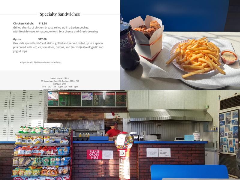 Steve's House of Pizza Menu