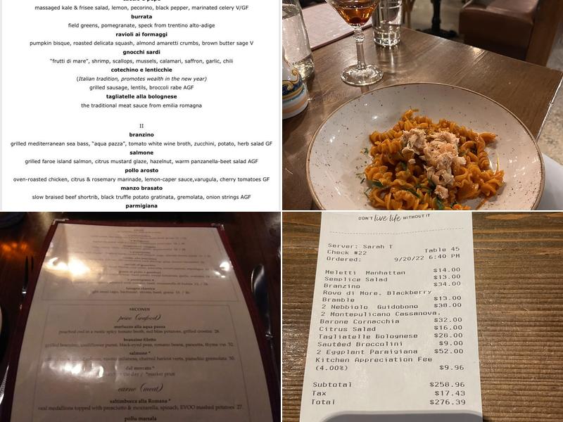 il Casale Lexington Menu