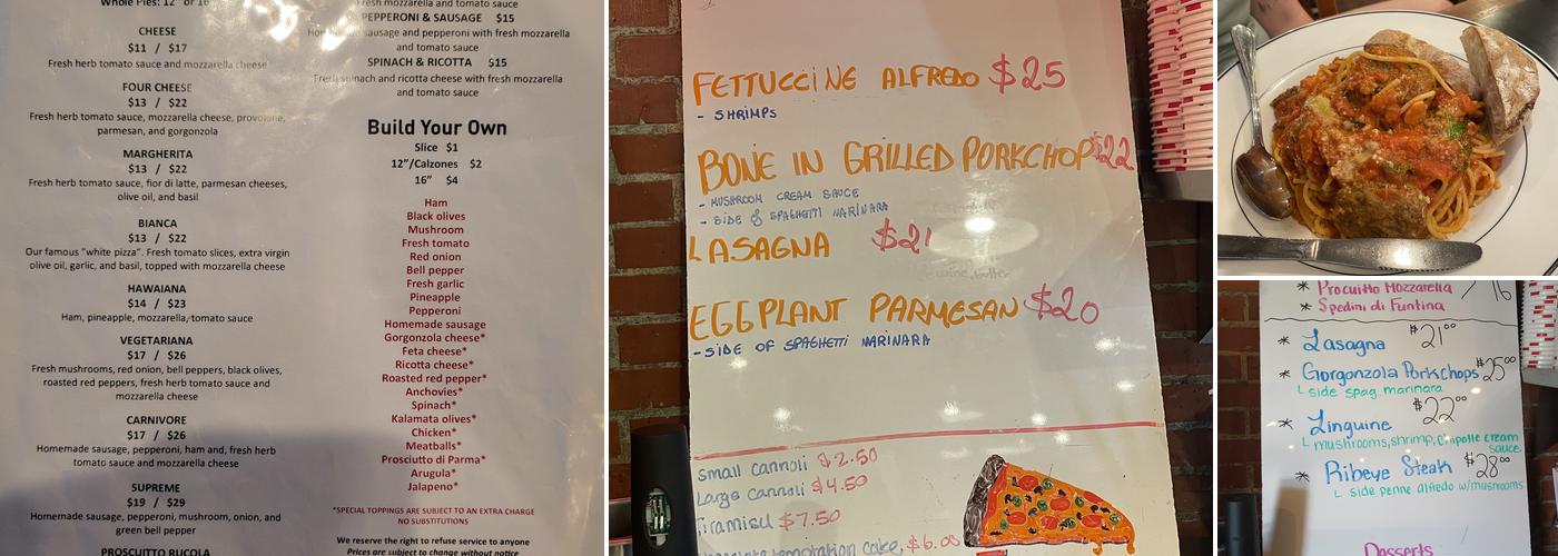 Pinos Pizza Al Centro Menu