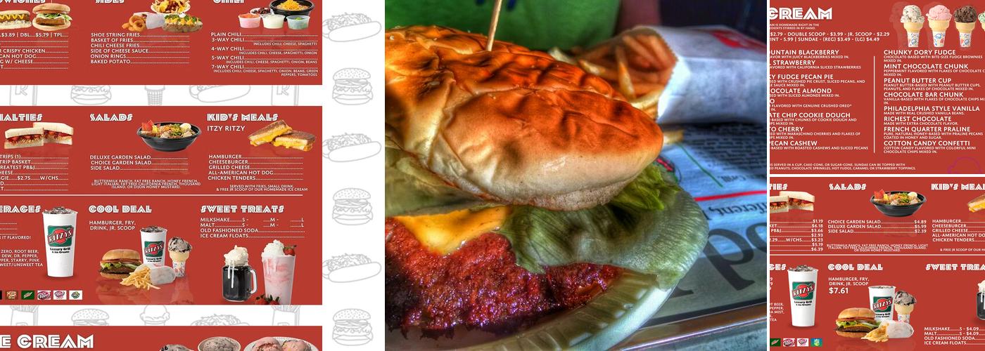 Ritzy's Menu