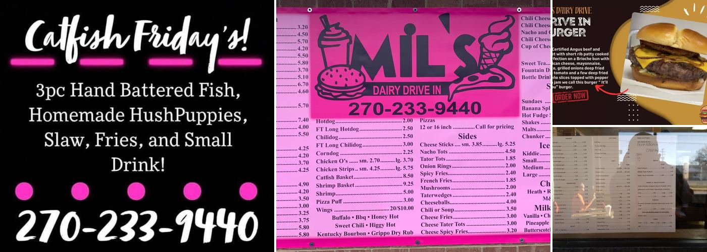 Mil's Dairy Drive-In Menu