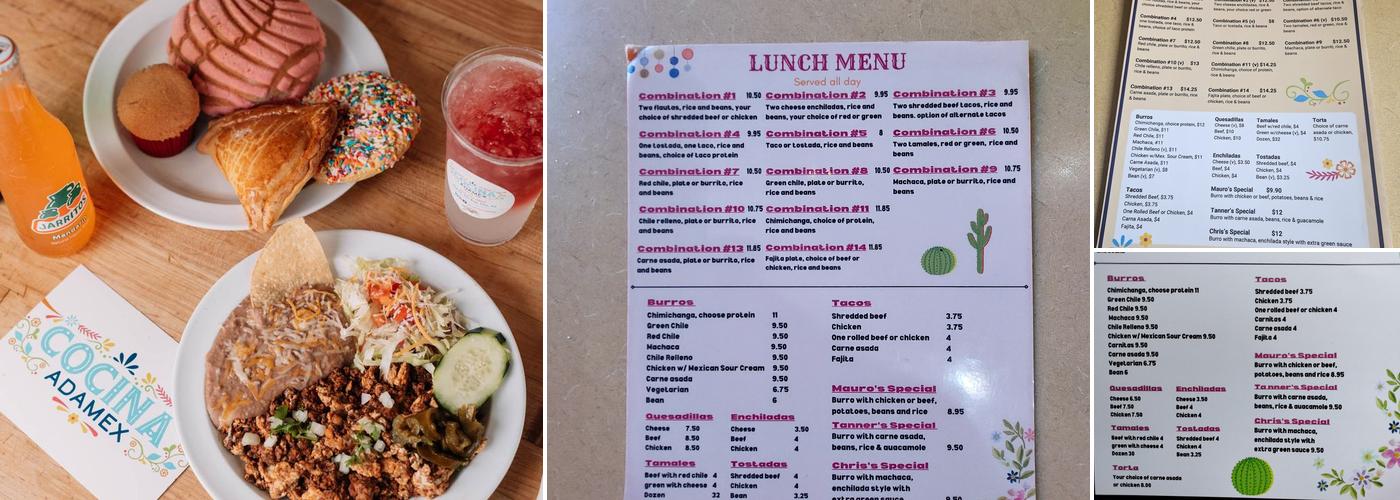 Cocina Adamex Menu